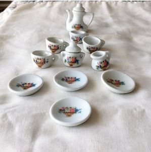 Vintage Miniature 13 Piece Floral Tea Set